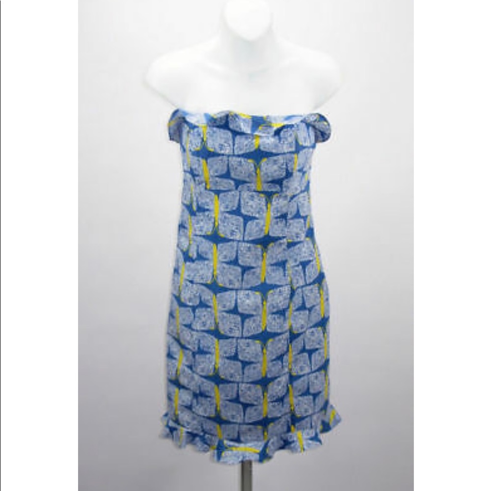 Lilly Pulitzer Franco butterfly strapless dress